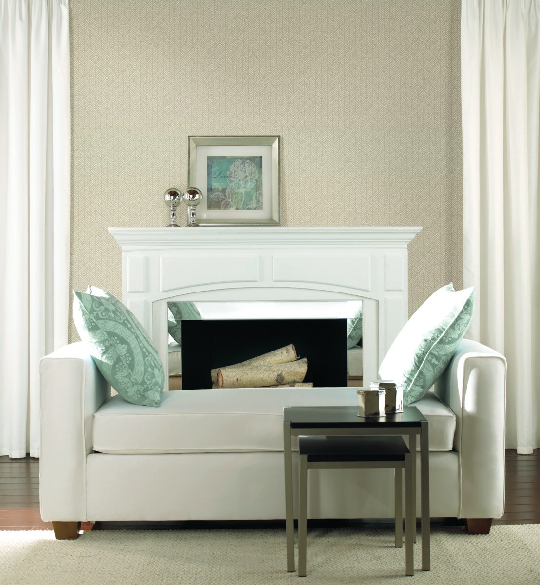 Обои Ronald Redding Handcrafted Naturals Woven Texture HC7582 фото в интерьере